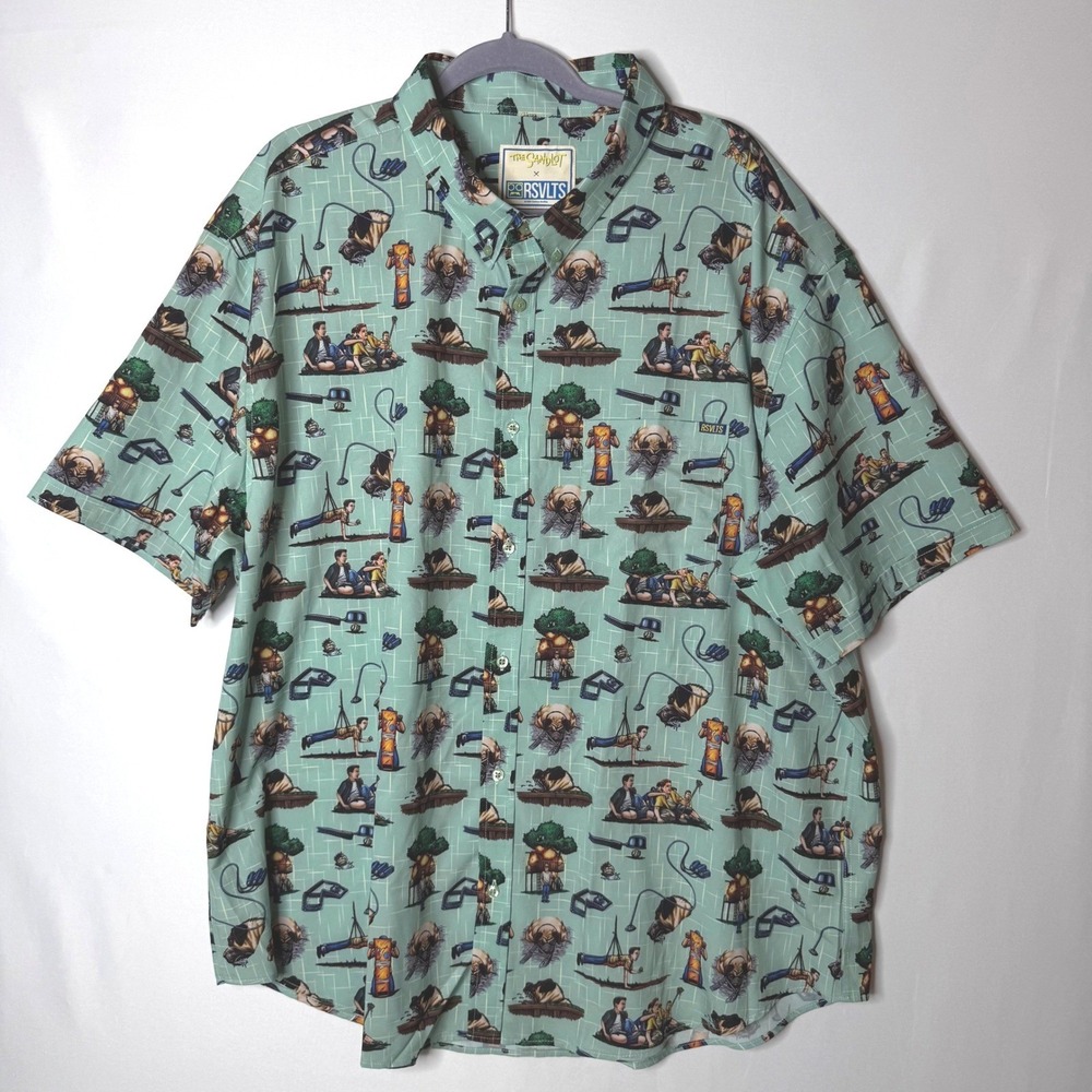 RSVLTS The Sandlot Button Shirt Men 3XL Get The Ball Back Novelty EXCELLENT